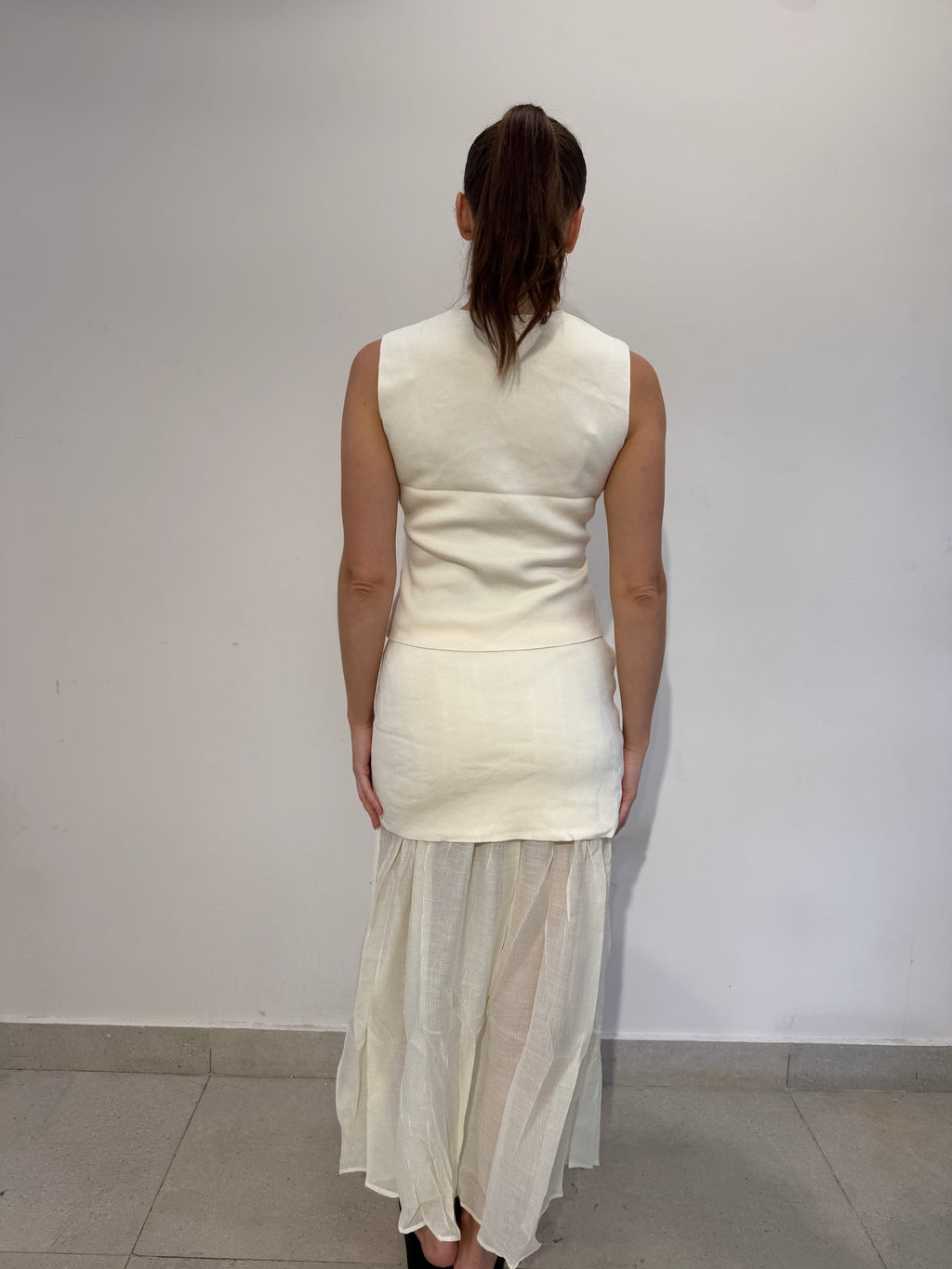 Vest and Maxi Skirt Set