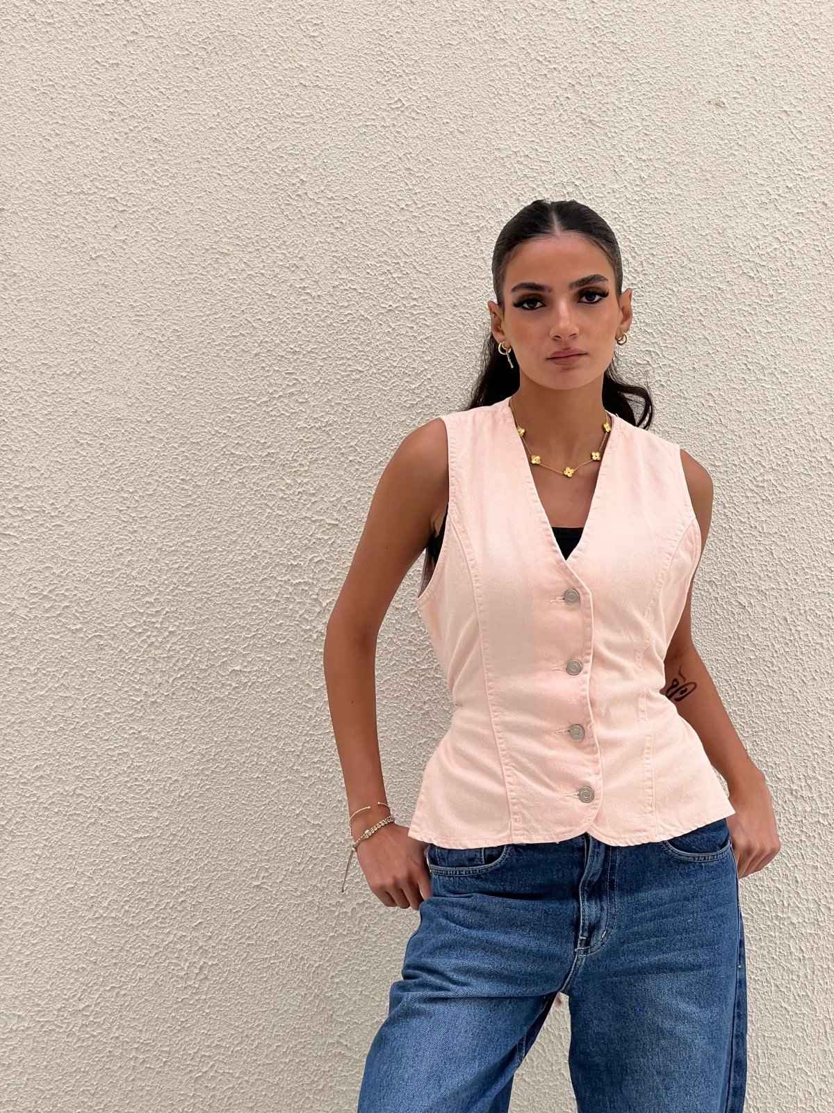 COLORED DENIM VEST