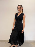 Vest and Maxi Skirt Set