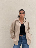 Denim long jacket