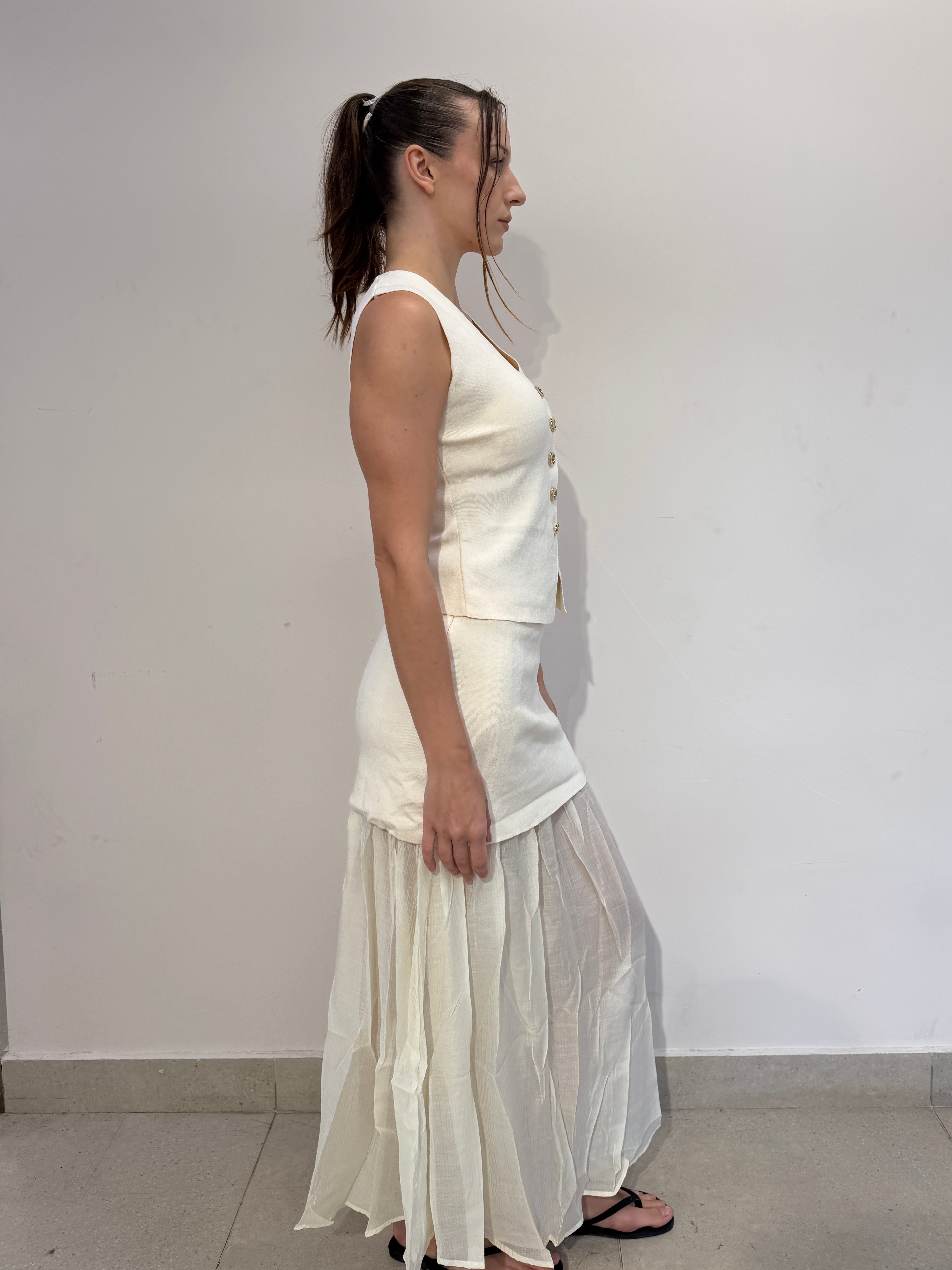 Vest and Maxi Skirt Set
