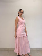 Vest and Maxi Skirt Set