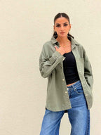 Denim long jacket