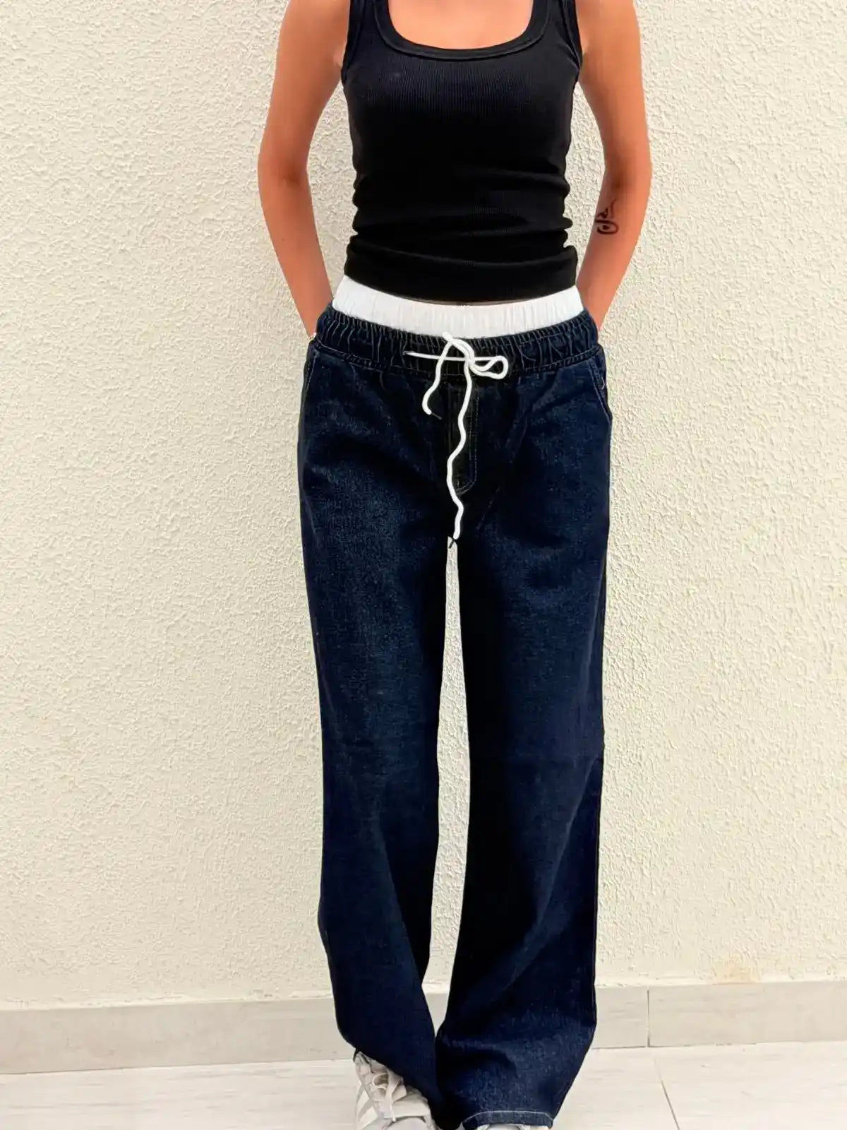 Double waist jeans
