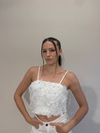 Stud Cropped Top