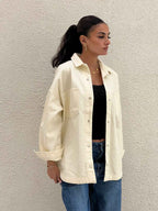 Denim long jacket