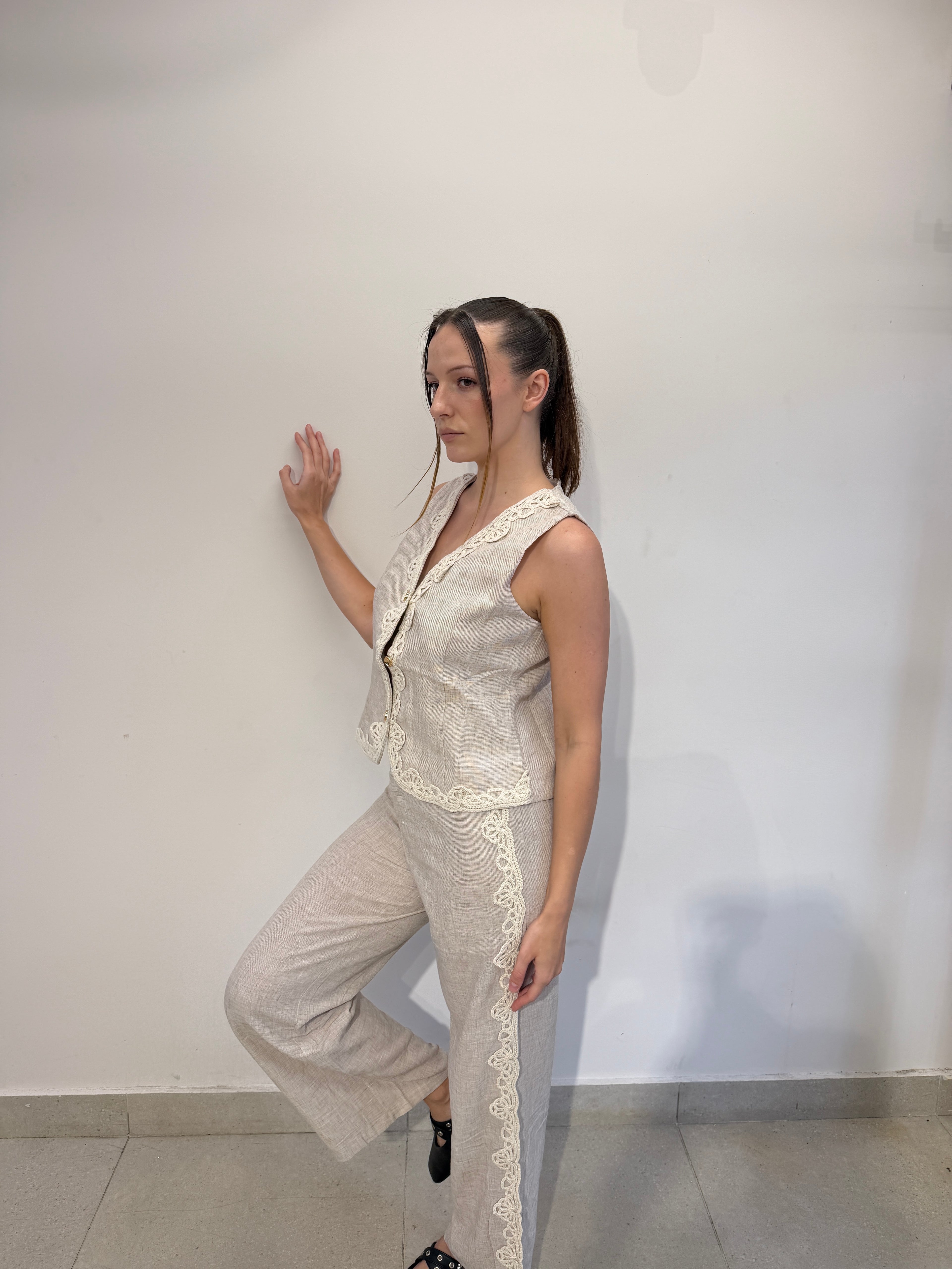Crochet Linen Set