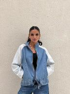 white lined jacket