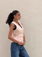 COLORED DENIM VEST