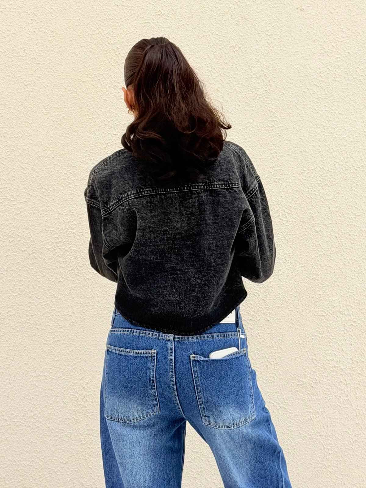 DENIM CROPPED CHEMISE