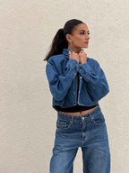 DENIM CROPPED CHEMISE