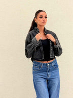 DENIM CROPPED CHEMISE