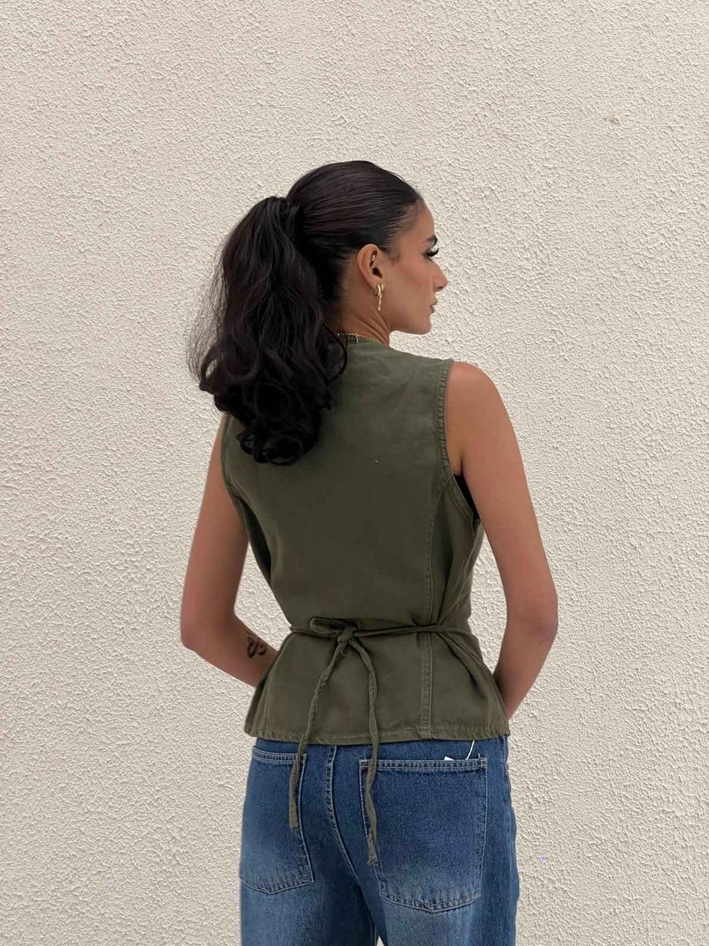 COLORED DENIM VEST