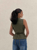 COLORED DENIM VEST