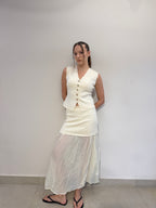 Vest and Maxi Skirt Set