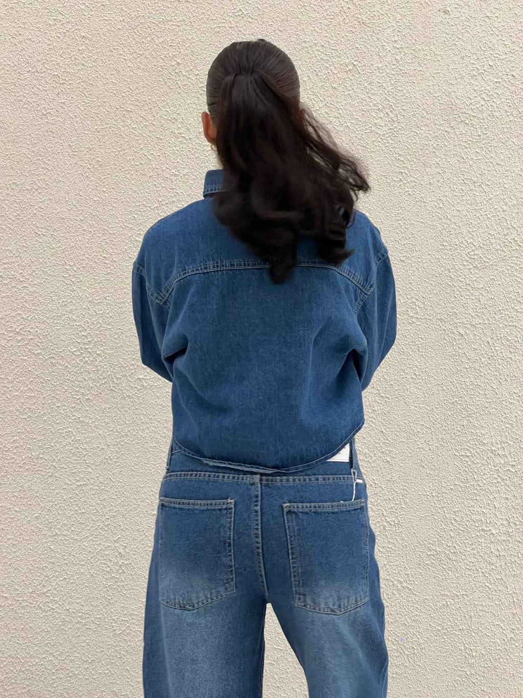 DENIM CROPPED CHEMISE