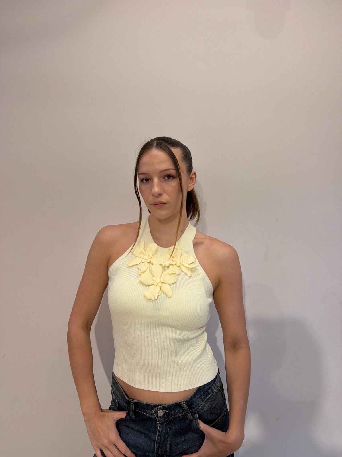Floral halter top