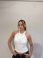 Floral halter top