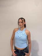 Floral halter top