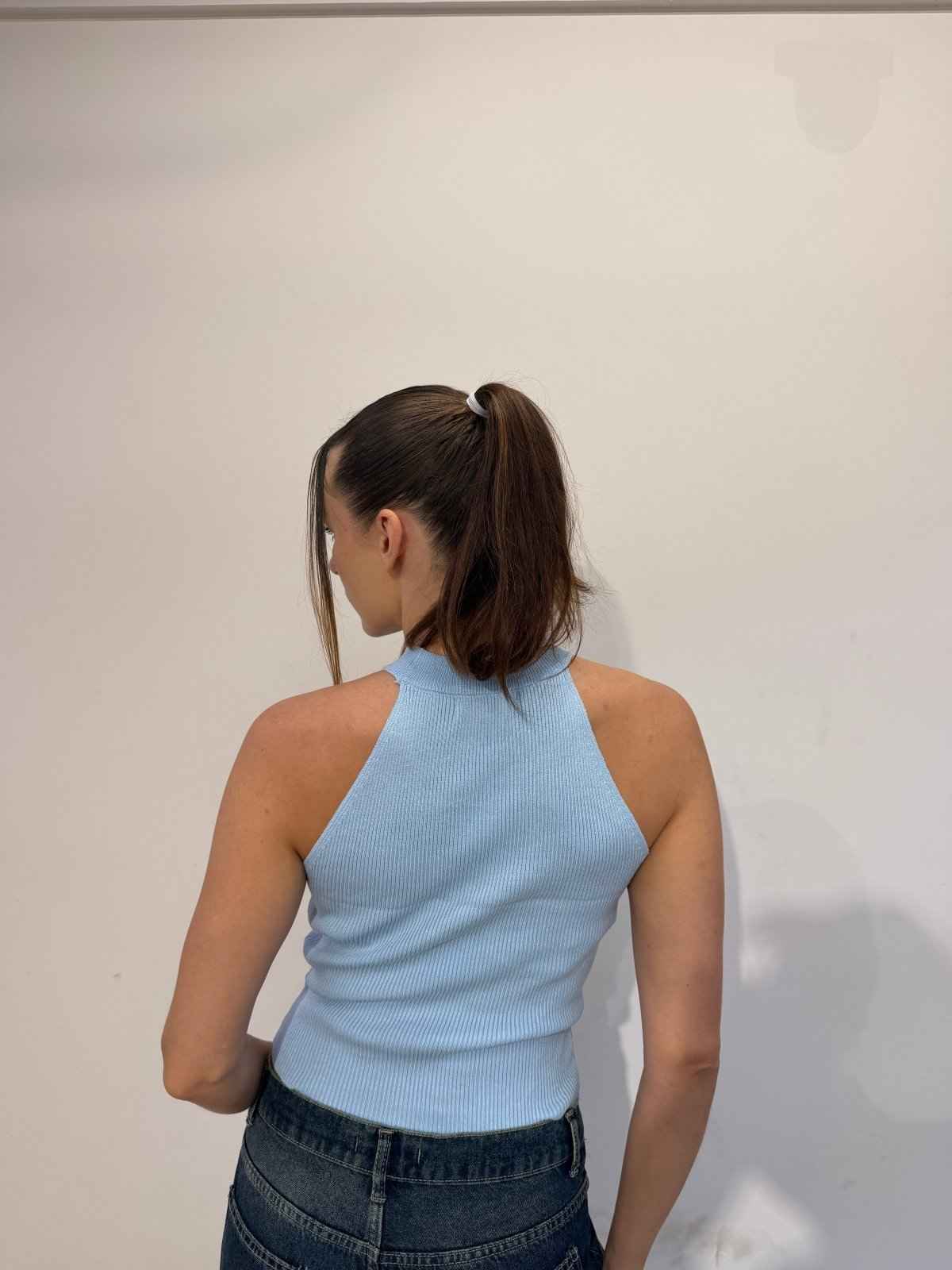 Floral halter top