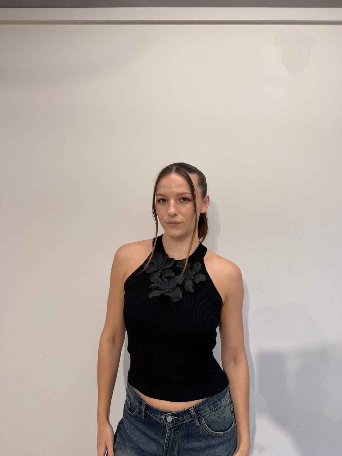 Floral halter top