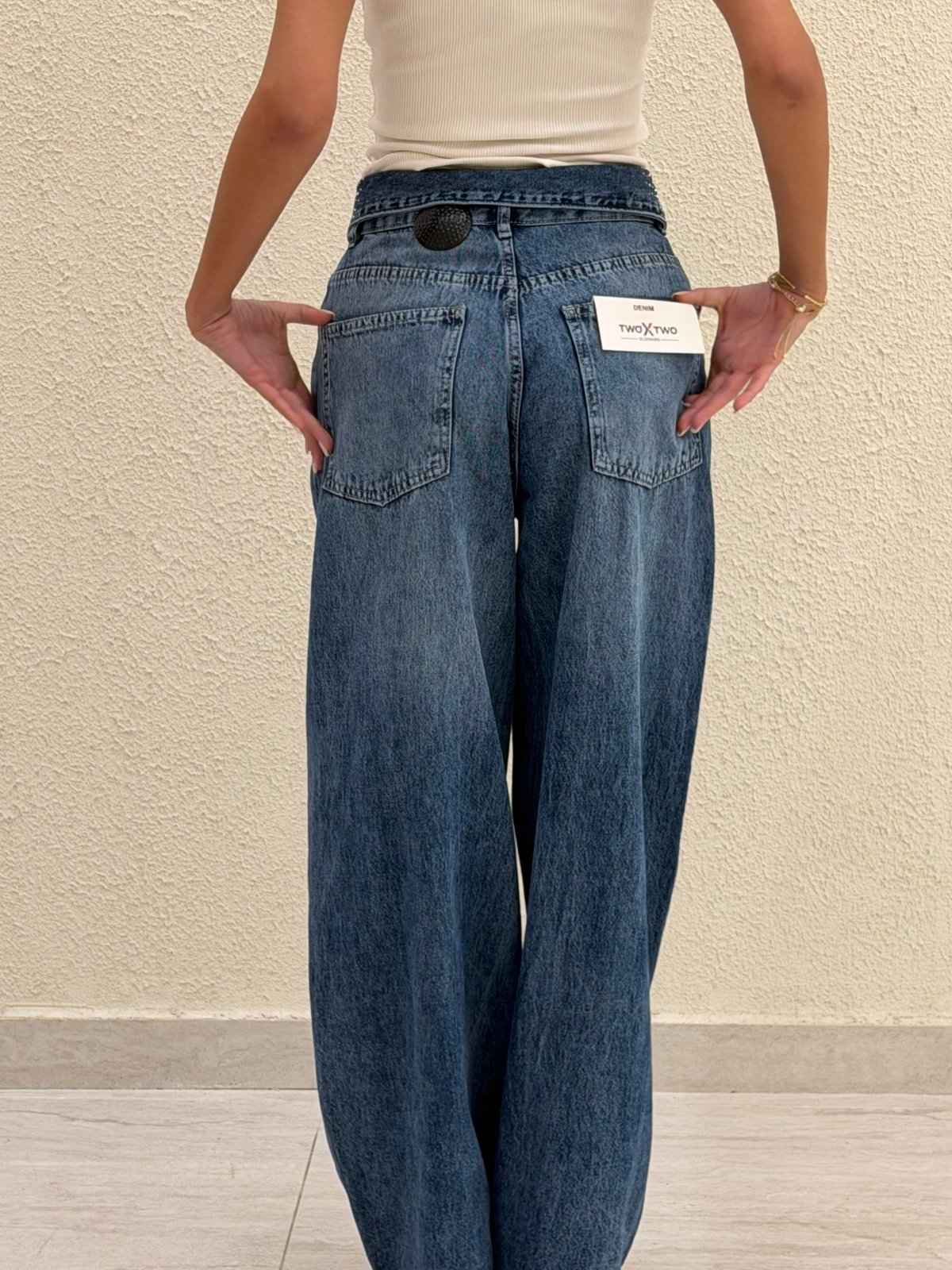 Glittered waist Jeans