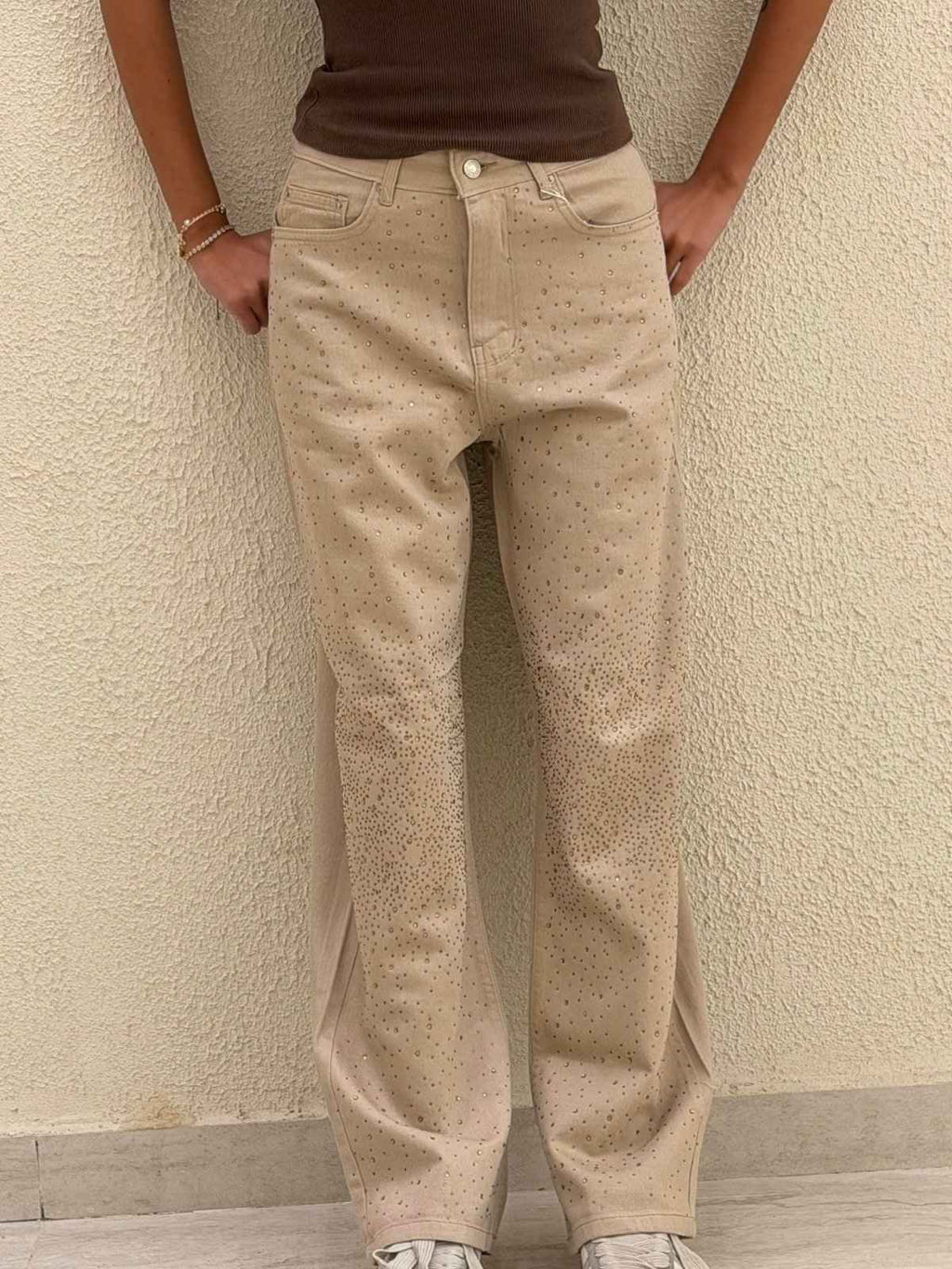 Glittered Jaberdine pants