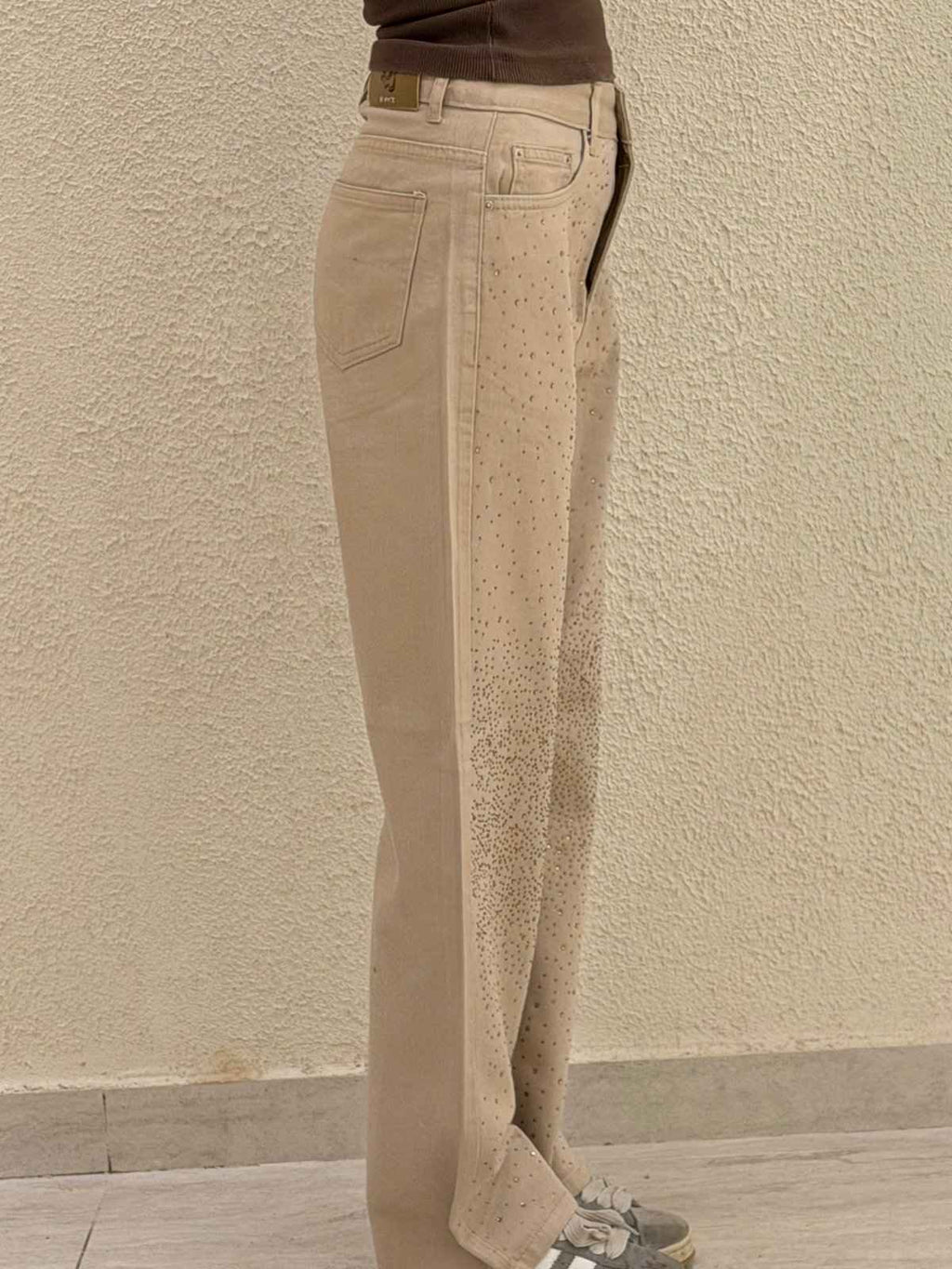 Glittered Jaberdine pants