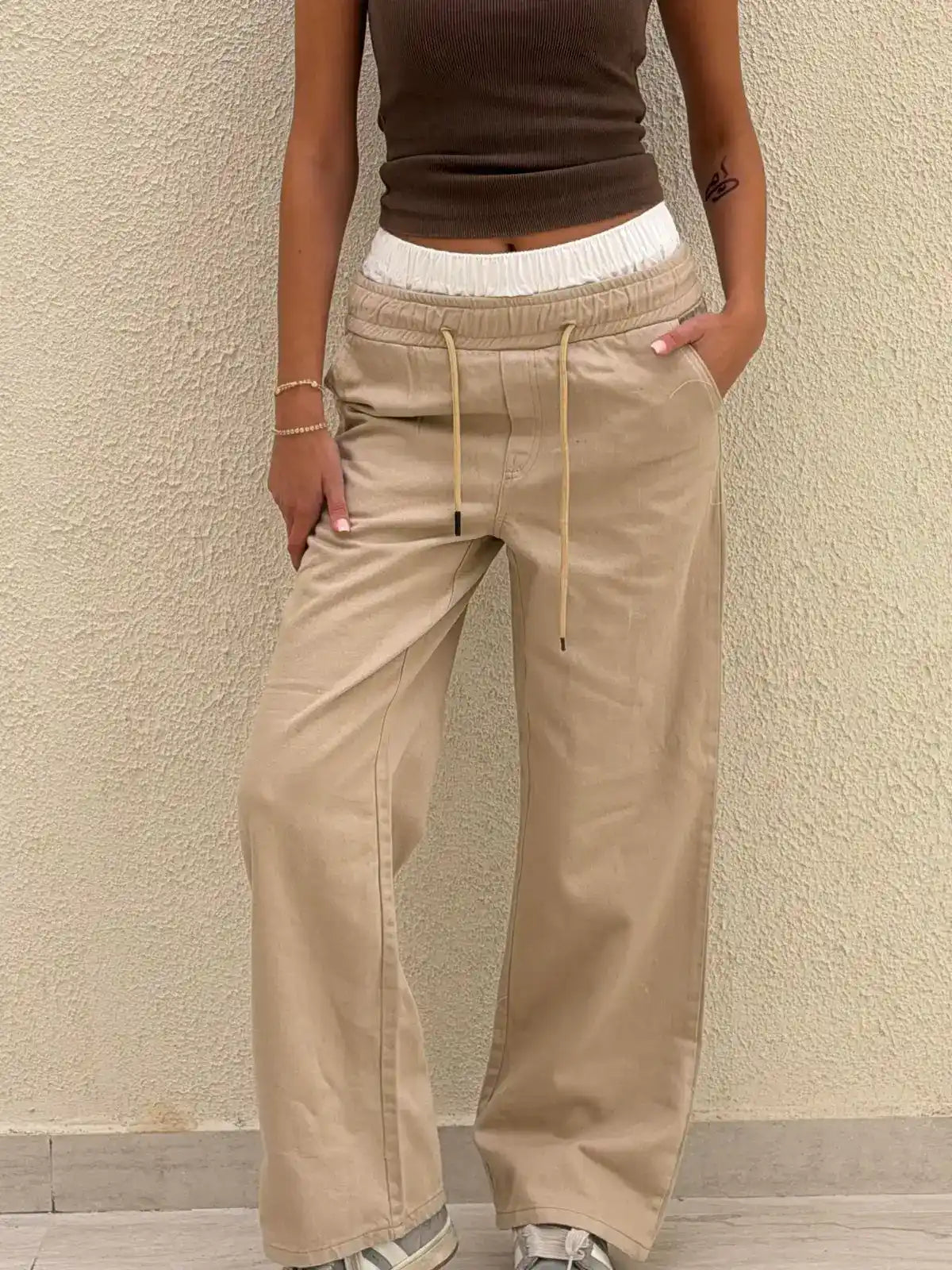 Double waist jeans