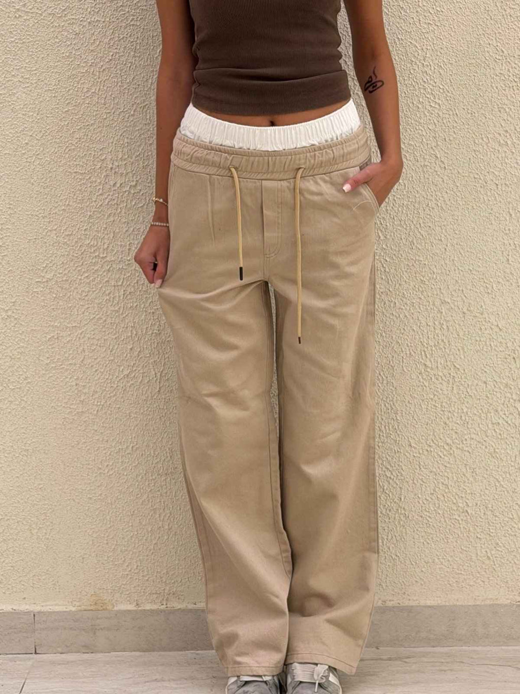 Double waist jeans