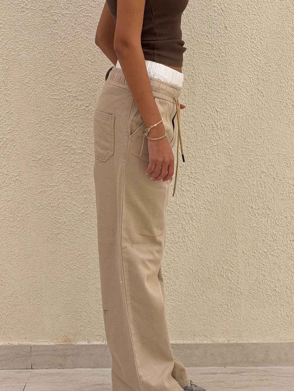 Double waist jeans
