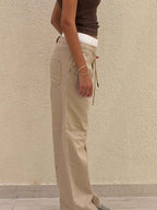 Double waist jeans