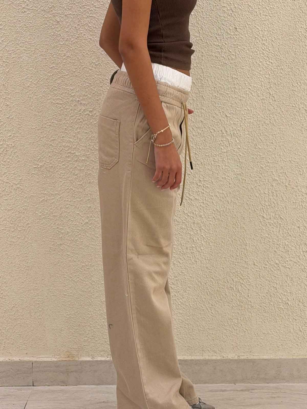Double waist jeans