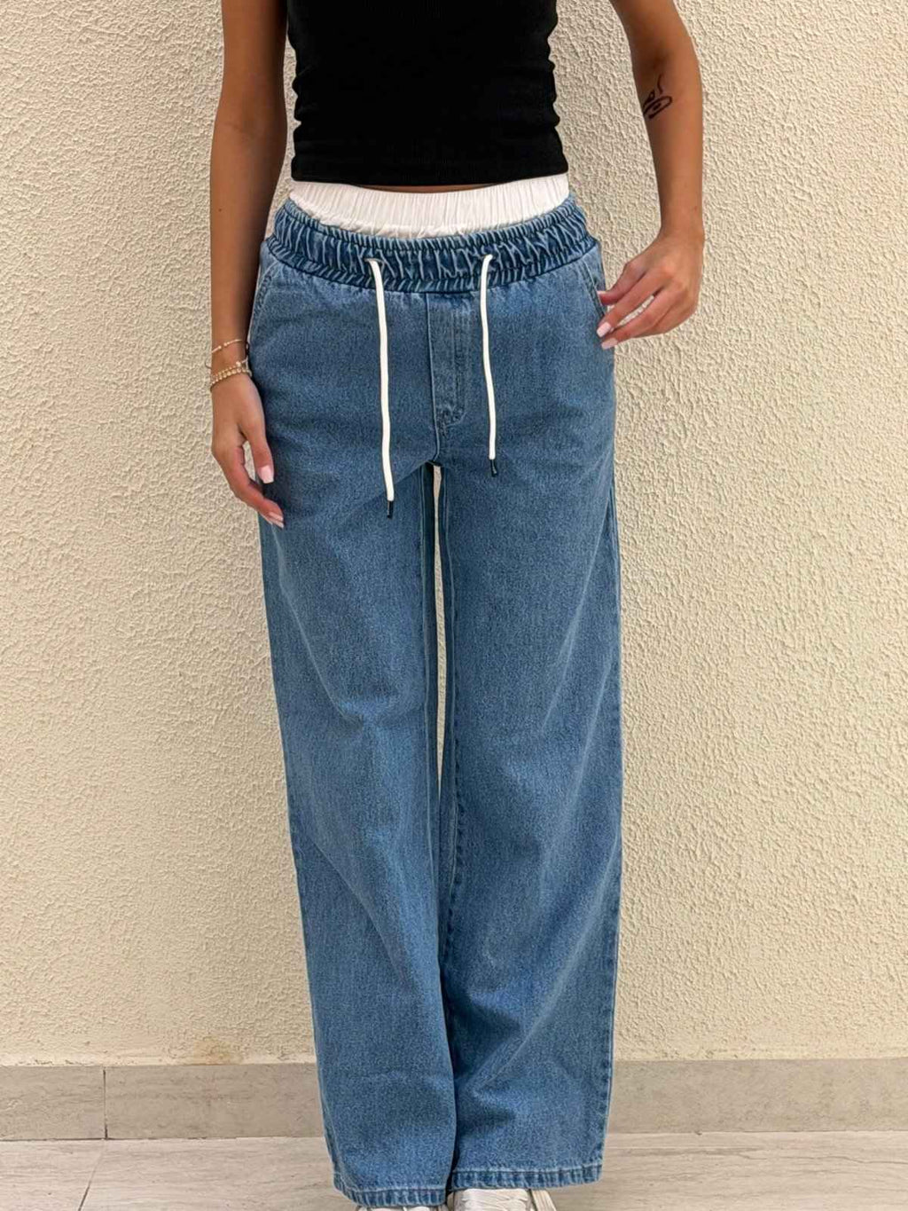 Double waist jeans