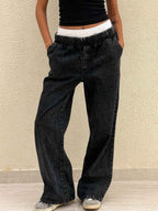 Double waist jeans