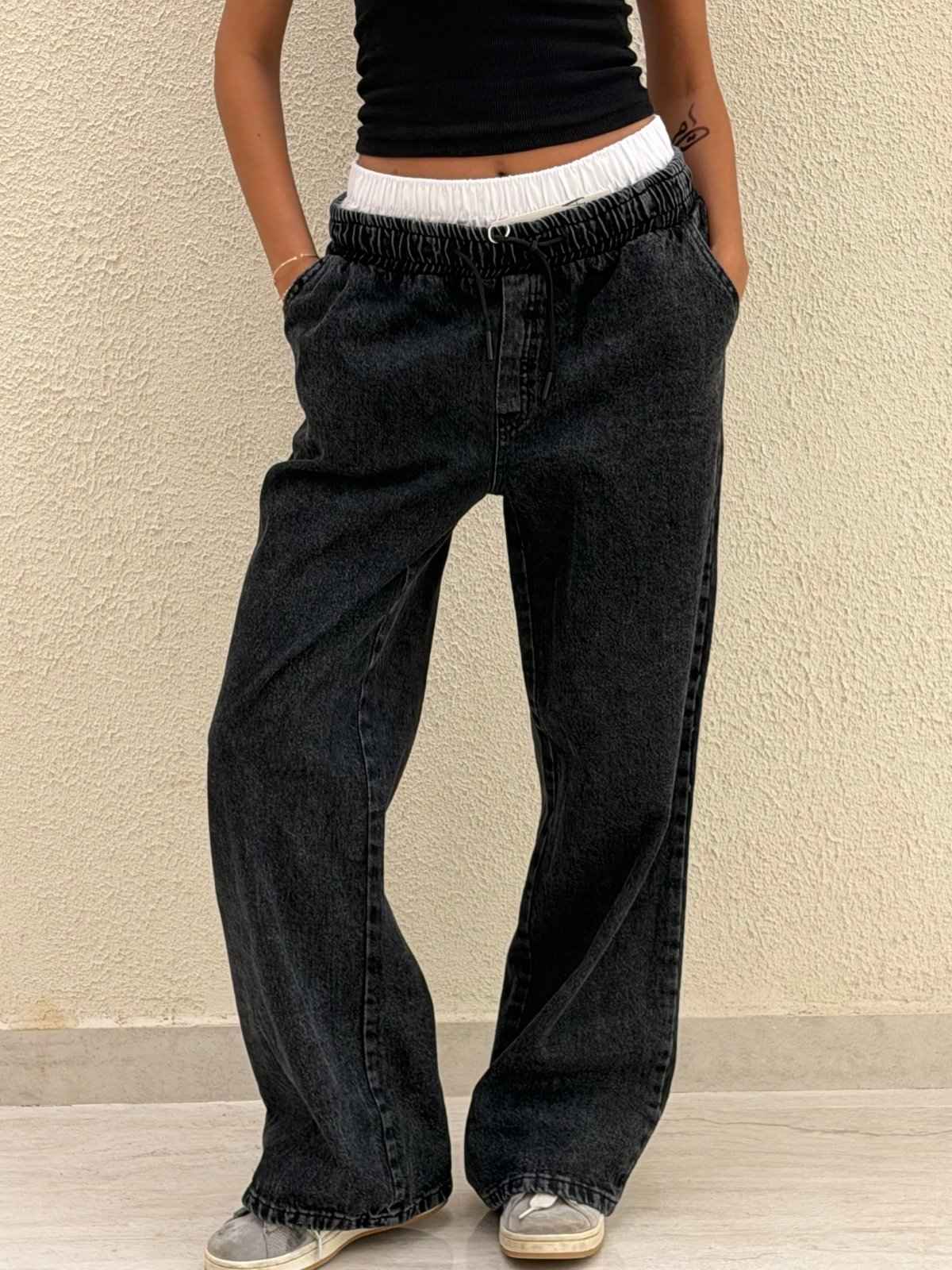 Double waist jeans