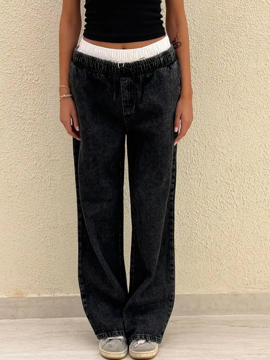 Double waist jeans