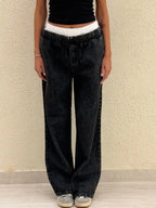 Double waist jeans