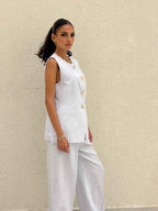 BROCHED VEST SET