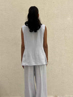 BROCHED VEST SET