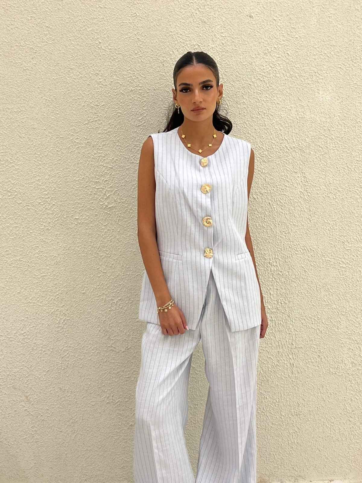 BROCHED VEST SET