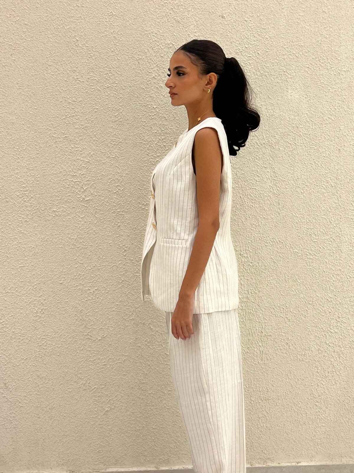 BROCHED VEST SET