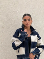 STRIPED DENIM JACKET