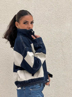 STRIPED DENIM JACKET