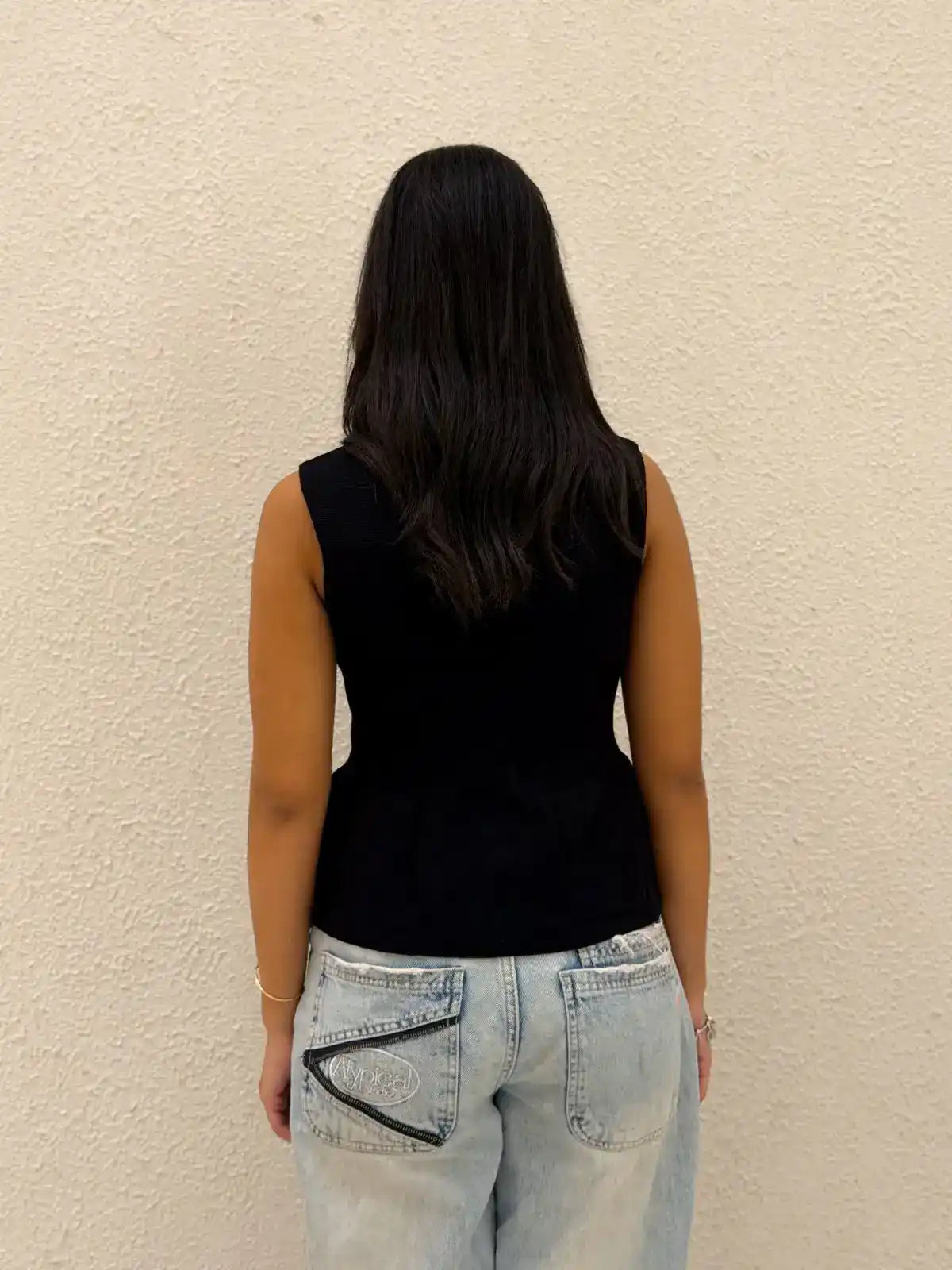 Golden buttoned top