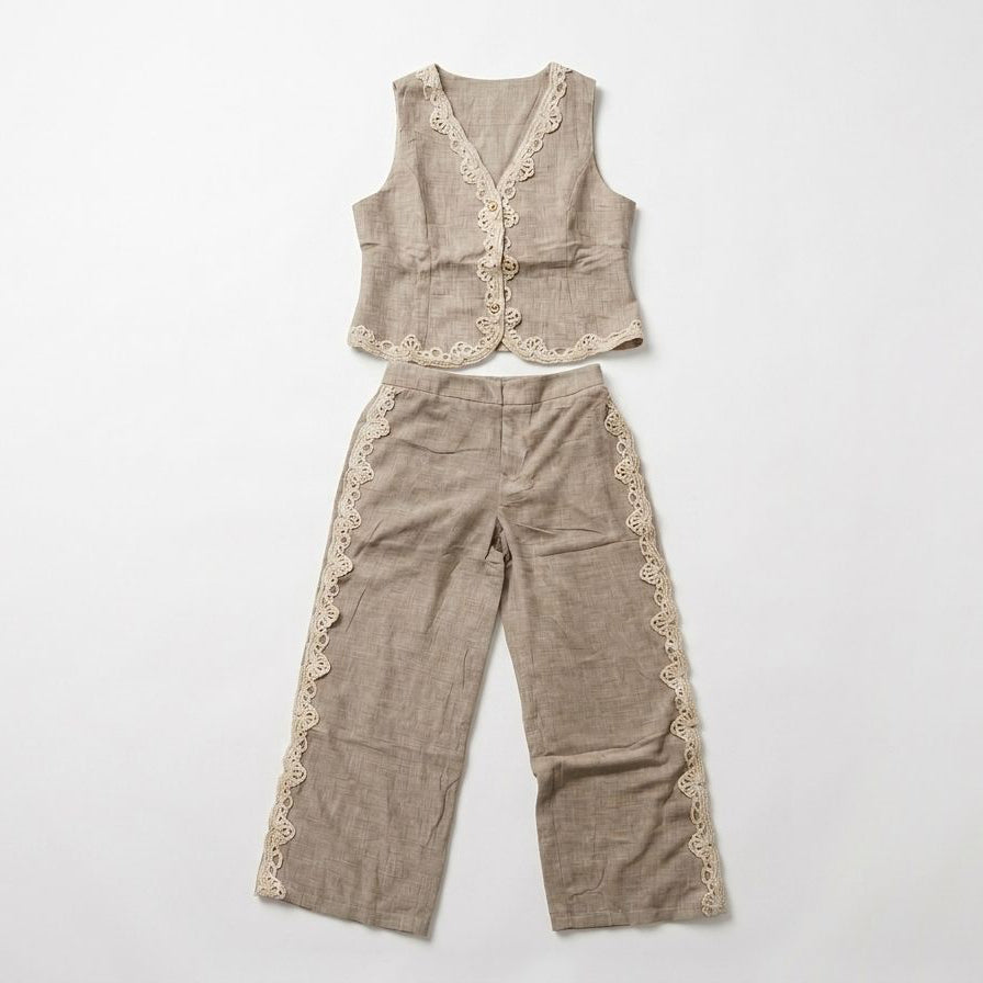Crochet Linen Set