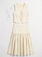 Vest and Maxi Skirt Set